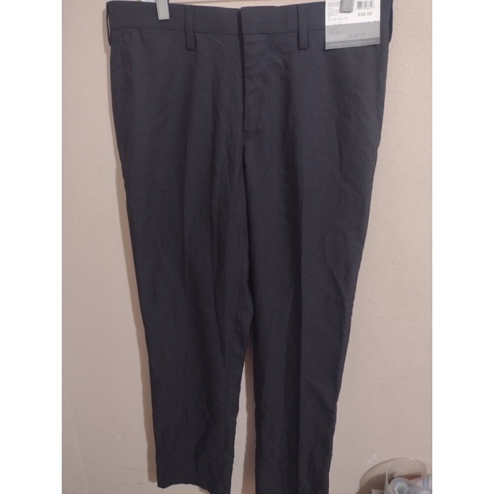 New Louis Raphael Mens Pants Black 34x32 Dress Pant Tailored Slim Fit NWT